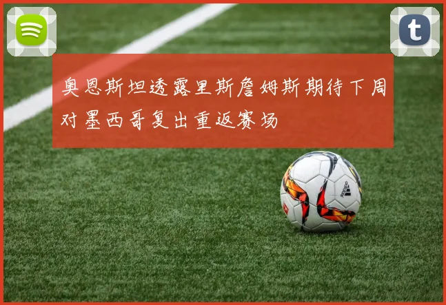 奥恩斯坦透露里斯詹姆斯期待下周对墨西哥复出重返赛场